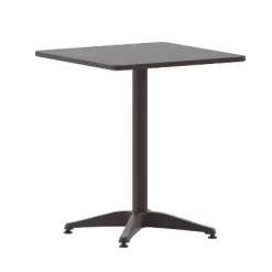 Emma And Oliver 23.5'' Square Aluminum Indoor-Outdoor Table With Base -Quality Garden Outdoor Store GUEST 49907972 5928 4b72 b658 da0d56d838d7