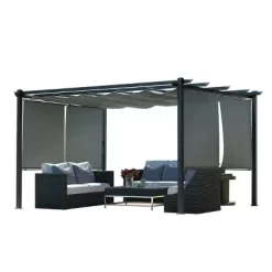 Aoodor 10 X 13 Ft Outdoor Pergola With Retractable Canopy, Aluminum Frame, 4 Pieces Patio Sun Shade Shelter For Backyard, Deck 15 Aoodor 10 X 13 Ft Outdoor Pergola With Retractable Canopy, Aluminum Frame, 4 Pieces Patio Sun Shade Shelter For Backyard, Deck -Quality Garden Outdoor Store GUEST 49dea054 d4d8 46cb a551 5ce99f3b6310