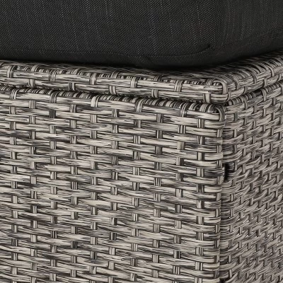 Puerta 2pk Outdoor Wicker Ottomans With Cushions - Black/Dark Gray - Christopher Knight Home 10 Puerta 2pk Outdoor Wicker Ottomans With Cushions - Black/Dark Gray - Christopher Knight Home - Image 10
