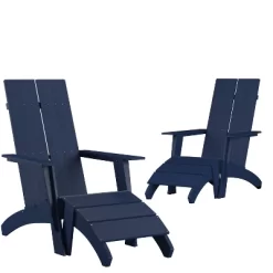 Emma And Oliver Set Of 2 Indoor/Outdoor 2-Slat Adirondack Style Chairs & Footrests 24 Emma And Oliver Set Of 2 Indoor/Outdoor 2-Slat Adirondack Style Chairs & Footrests -Quality Garden Outdoor Store GUEST 4a15f4be af89 40be 95e4 80dc1fe3077f