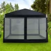 Aoodor Canopy Mesh Sidewall Replacement With 2 Side Zipper For 10' X 10' Pop Up Canopy Tent (Mosquito Net Only)