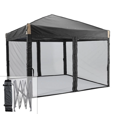 Aoodor 10' X 10' Pop Up Canopy Tent With Removable Mesh Sidewalls, Portable Instant Shade Canopy With Roller Bag 7 Aoodor 10' X 10' Pop Up Canopy Tent With Removable Mesh Sidewalls, Portable Instant Shade Canopy With Roller Bag - Image 7