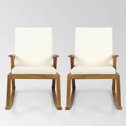 Champlain 2pk Acacia Wood Rocking Chair - Christopher Knight Home 14 Champlain 2pk Acacia Wood Rocking Chair - Christopher Knight Home -Quality Garden Outdoor Store GUEST 4becc711 496e 459f ad05 fe1a77bfe2ca