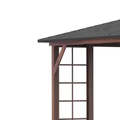 Outsunny 10' X 12' Hardtop Gazebo, Metal Roof Gazebo Canopy With Wood Grain Metal Frame For Garden, Patio, Backyard, Deck, Porch 9 Outsunny 10' X 12' Hardtop Gazebo, Metal Roof Gazebo Canopy With Wood Grain Metal Frame For Garden, Patio, Backyard, Deck, Porch -Quality Garden Outdoor Store GUEST 4c7010fd 1b45 4d17 8718 7b98b2cd9799