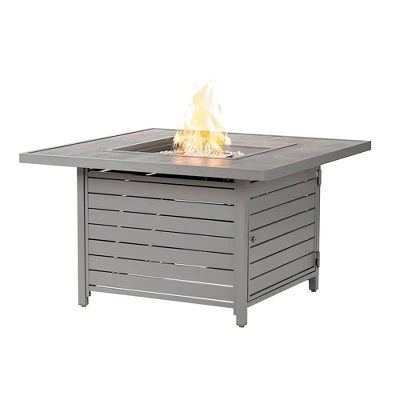 42" Square Aluminum 55000 BTUs Propane Contemporary Fire Table With 2 Covers - Oakland Living 10 42" Square Aluminum 55000 BTUs Propane Contemporary Fire Table With 2 Covers - Oakland Living - Image 10