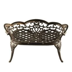 Ornate Traditional Aluminum Patio Bench - Bronze - Oakland Living -Quality Garden Outdoor Store GUEST 4d718206 b3ca 4f9b 8f08 7529776873a3