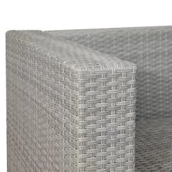 7pc Wicker Patio Conversation Set With Pillows & Cushion - Gray/Blue - GODEER -Quality Garden Outdoor Store GUEST 4df469e4 d42b 47ce adc1 802dde77e24a