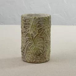 Split P Leaf Relief Vase Or Cooler