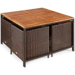 Costway 9PCS Patio Rattan Dining Set Cushioned Chairs Ottoman Wood Table Top WhiteRed 20 Costway 9PCS Patio Rattan Dining Set Cushioned Chairs Ottoman Wood Table Top WhiteRed -Quality Garden Outdoor Store GUEST 4f7f4081 6cc8 4c0c 95e1 34e2f349081a