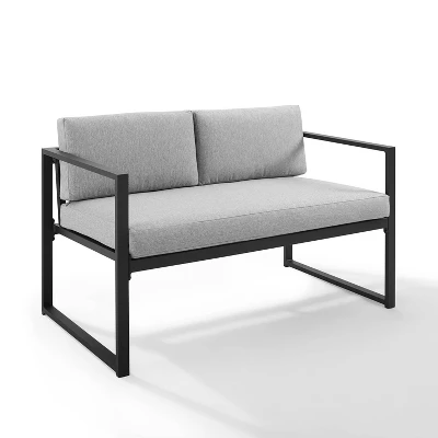 Hamilton Outdoor Metal 4 Piece Conversation Set - Matte Black - Crosley 5 Hamilton Outdoor Metal 4 Piece Conversation Set - Matte Black - Crosley - Image 5