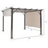 Costway 10' X 10' Pergola Kit Metal Frame Gazebo &Canopy Cover Patio Furniture Shelter