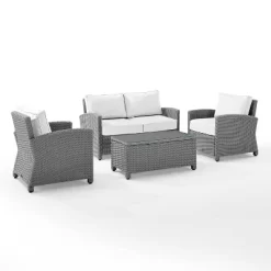 Bradenton 4pc Outdoor Wicker Conversation Set - Crosley -Quality Garden Outdoor Store GUEST 50c16eaa a6fe 41ce 81c6 ea254ac6ca3a