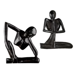 Design Toscano Authentic Foundry Iron Balinese Yogi Sculptures: Set