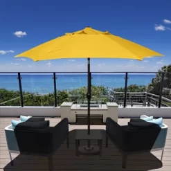 9' X 9' Aluminum Market Patio Umbrella With Crank Lift And Push Button Tilt Yellow - Astella 7 9' X 9' Aluminum Market Patio Umbrella With Crank Lift And Push Button Tilt Yellow - Astella -Quality Garden Outdoor Store GUEST 516cb752 61d7 40a7 a6e7 9b4517833ec5