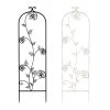 Garden Trellis- For Climbing Plants- Decorative Curving Flower Stem Metal Panel -For Vines, Roses, Vegetable Plants & Flowers By Pure Garden (Black)