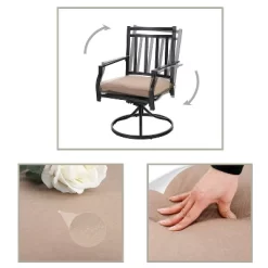 7pc Patio Dining Set With Rectangle Table With 2.6" Umbrella Hole & 360 Swivel Cushioned Arm Chairs - Captiva Designs 11 7pc Patio Dining Set With Rectangle Table With 2.6" Umbrella Hole & 360 Swivel Cushioned Arm Chairs - Captiva Designs -Quality Garden Outdoor Store GUEST 51d206ac b8fd 4dad 9f05 7c807fd567c6