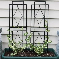 Sunnydaze Decor Sunnydaze Contemporary Metal Wire Garden Trellis For Climbing Plants And Flowers - 30" H - Black - 2-Pack