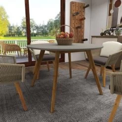 Small Round Concrete Outdoor End Table - Gray - Olivia & May 20 Small Round Concrete Outdoor End Table - Gray - Olivia & May -Quality Garden Outdoor Store GUEST 5374e026 a42a 4236 bf79 6416e2b1553c