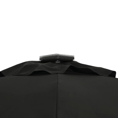 11' X 11' Calypso II Market Patio Umbrella With Solar LED Strip Lights Black - Island Umbrella 9 11' X 11' Calypso II Market Patio Umbrella With Solar LED Strip Lights Black - Island Umbrella - Image 9