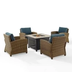 Bradenton 5pc Outdoor Wicker Arm Chair & Fire Table Set - Crosley 38 Bradenton 5pc Outdoor Wicker Arm Chair & Fire Table Set - Crosley -Quality Garden Outdoor Store GUEST 542c58e1 de31 46f7 8ff5 78e85e9240a9