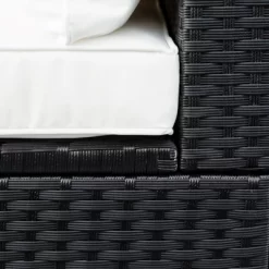 9pc Wicker Patio Set With Cushions - Black/Beige - GODEER -Quality Garden Outdoor Store GUEST 5483dda1 d96d 40a0 88e4 5d3f6480c140