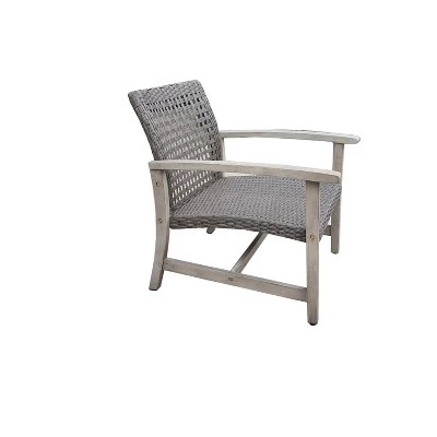 Monterosso 2pc Wood & Rattan Outdoor Patio Loveseat & Coffee Table Set - DUKAP 5 Monterosso 2pc Wood & Rattan Outdoor Patio Loveseat & Coffee Table Set - DUKAP - Image 5