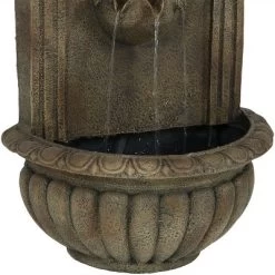 Sunnydaze Decor Sunnydaze 27"H Solar-Powered Polystone Florence Outdoor Wall-Mount Water Fountain -Quality Garden Outdoor Store GUEST 55b3b3d8 d51d 4145 90e5 fb577971c953