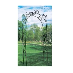 Achla Designs 113" Elegant Handcrafted Tuileries Iron Garden Arbor Graphite Powder Coated Finish 7 Achla Designs 113" Elegant Handcrafted Tuileries Iron Garden Arbor Graphite Powder Coated Finish -Quality Garden Outdoor Store GUEST 564f71bb acf5 4112 8511 6f9012121982