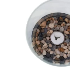 8.25"x19.25" Ventless Smokeless Glass & Black Metal Column Tabletop Fire Pit - Danya B. -Quality Garden Outdoor Store GUEST 57257950 6b1e 4474 afd0 cd76ab3638bc