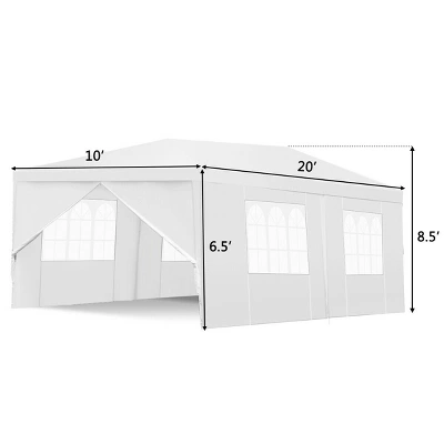 Costway 10'x20'Canopy Pavilion Cater Events Outdoor Party Tent 2 Costway 10'x20'Canopy Pavilion Cater Events Outdoor Party Tent - Image 2
