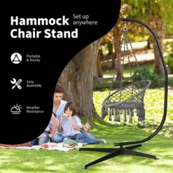 Costway C Hammock Frame Stand Solid Steel Construction -Quality Garden Outdoor Store GUEST 598fa54f dbc7 43ce 8a59 8a102f9c8f55