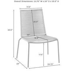 Fenton 4pk Outdoor Wicker Stackable Chairs - Gray - Crosley -Quality Garden Outdoor Store GUEST 599460b1 816f 494d 8e6f e2576f5aab4c