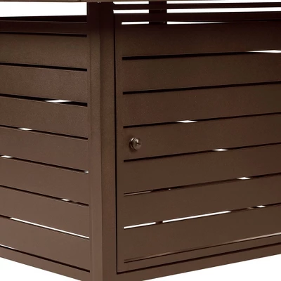 42" Square Aluminum 55000 BTUs Propane Contemporary Fire Table With 2 Covers - Oakland Living 5 42" Square Aluminum 55000 BTUs Propane Contemporary Fire Table With 2 Covers - Oakland Living - Image 5