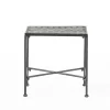 Petra Square Iron Patio Side Table - Black - Christopher Knight Home