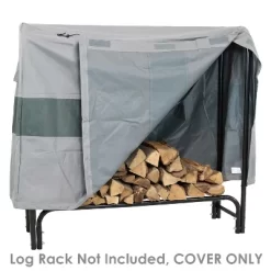Sunnydaze Decor Sunnydaze Outdoor Weather-Resistant Heavy-Duty Polyester With PVC Backing Firewood Log Rack Cover - Gray And Green -Quality Garden Outdoor Store GUEST 5d2129ef 7abe 4ef1 a9f9 8f1b0b328689