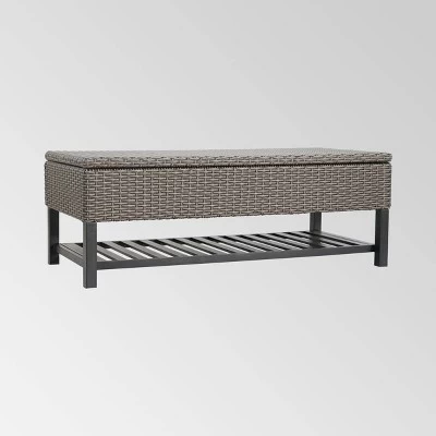 Regent Wicker Storage Bench - Christopher Knight Home 6 Regent Wicker Storage Bench - Christopher Knight Home - Image 6