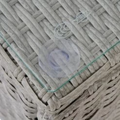 7pc Wicker Patio Conversation Set With Pillows & Cushion - Gray/Blue - GODEER -Quality Garden Outdoor Store GUEST 5e124c46 edf4 4389 914d 6572864d63e4