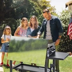 Flybold 28" Griddle Cover With Waterproof Aluminum Diamond Plate And Stainless Steel Handle For Outdoor BBQ Hood Blackstone Griddle Accessories -Quality Garden Outdoor Store GUEST 5e2eebee 184a 43e8 9654 d8dd5fdb7227