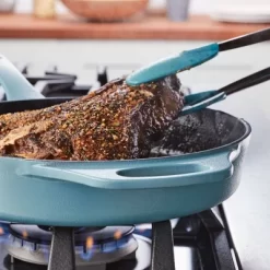 Rachael Ray Premium RUST-RESISTANT Cast Iron Skillet 10" Agave Blue -Quality Garden Outdoor Store GUEST 5e67c65d 37d2 4c31 85dc 0c23c38a1115