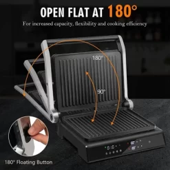 Costway Electric Panini Press Grill 1200W Sandwich Maker With Independent Temperature Control & Removable Drip Tray -Quality Garden Outdoor Store GUEST 5eb38558 e73d 416a b47f dddc7f1cb80b