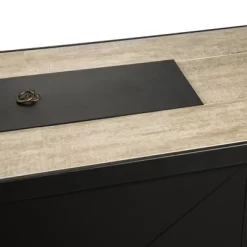 Outdoor Propane Ceramic Gas Rectangular Fire Pit Black/Stone - Teamson Home -Quality Garden Outdoor Store GUEST 5ee7f4a4 14b3 48ab 8891 428ad55f1de9