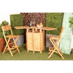Patio Bar Table Teak - Olivia & May -Quality Garden Outdoor Store GUEST 5eed3b21 27ae 4348 8e98 7e42885a22fc
