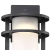 John Timberland Aline Modern Outdoor Wall Light Fixtures Set Of 2 Black Metal LED 13" White Frosted Glass For Post Exterior Barn Deck