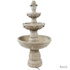 Sunnydaze Decor Sunnydaze 48"H Electric Fiberglass 3-Tier Outdoor Water Fountain -Quality Garden Outdoor Store GUEST 5fcb25bf bbd1 4168 bf72 b350711bf966