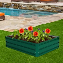 Costway 47"x35.5" Patio Raised Garden Bed Vegetable Flower Plant Dark Green New -Quality Garden Outdoor Store GUEST 6075a41c f473 4fa2 b60c d34dd867b3a3
