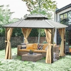 Aoodor Hardtop Gazebo Outdoor Tent Shelter Canopy 10' X 12' With Netting -Quality Garden Outdoor Store GUEST 62c4d61b 2dec 426c 939c 0a254251ee17