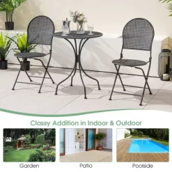 3pcs Patio Bistro Set Outdoor Conversation Furniture Table & Folding Chair -Quality Garden Outdoor Store GUEST 6308e06a f40b 41c2 bde1 b0e646301747