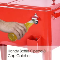 Costway Red Outdoor Patio 80 Quart Cooler Cart Ice Beer Beverage Chest Party Portable -Quality Garden Outdoor Store GUEST 641c0482 5bdc 4a55 b9fe 4dca88086d2f