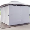 Sunnydaze Decor Sunnydaze Gazebo 4-Piece Polyester Sidewall Set For 10' X 13' Soft Top Rectangle Patio Gazebo - 125" W X 77" H