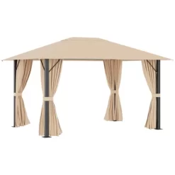 Outsunny 13' X 10' Patio Gazebo Outdoor Canopy Shelter With Sidewalls, Vented Roof, Aluminum Frame For Garden, Lawn, Backyard And Deck -Quality Garden Outdoor Store GUEST 6571d122 97ce 4152 a7ce ab6bf81d7c7d